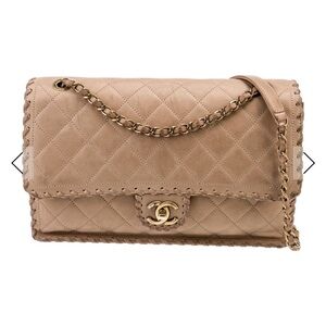 Chanel Happy Stitch Flap Bag Beige